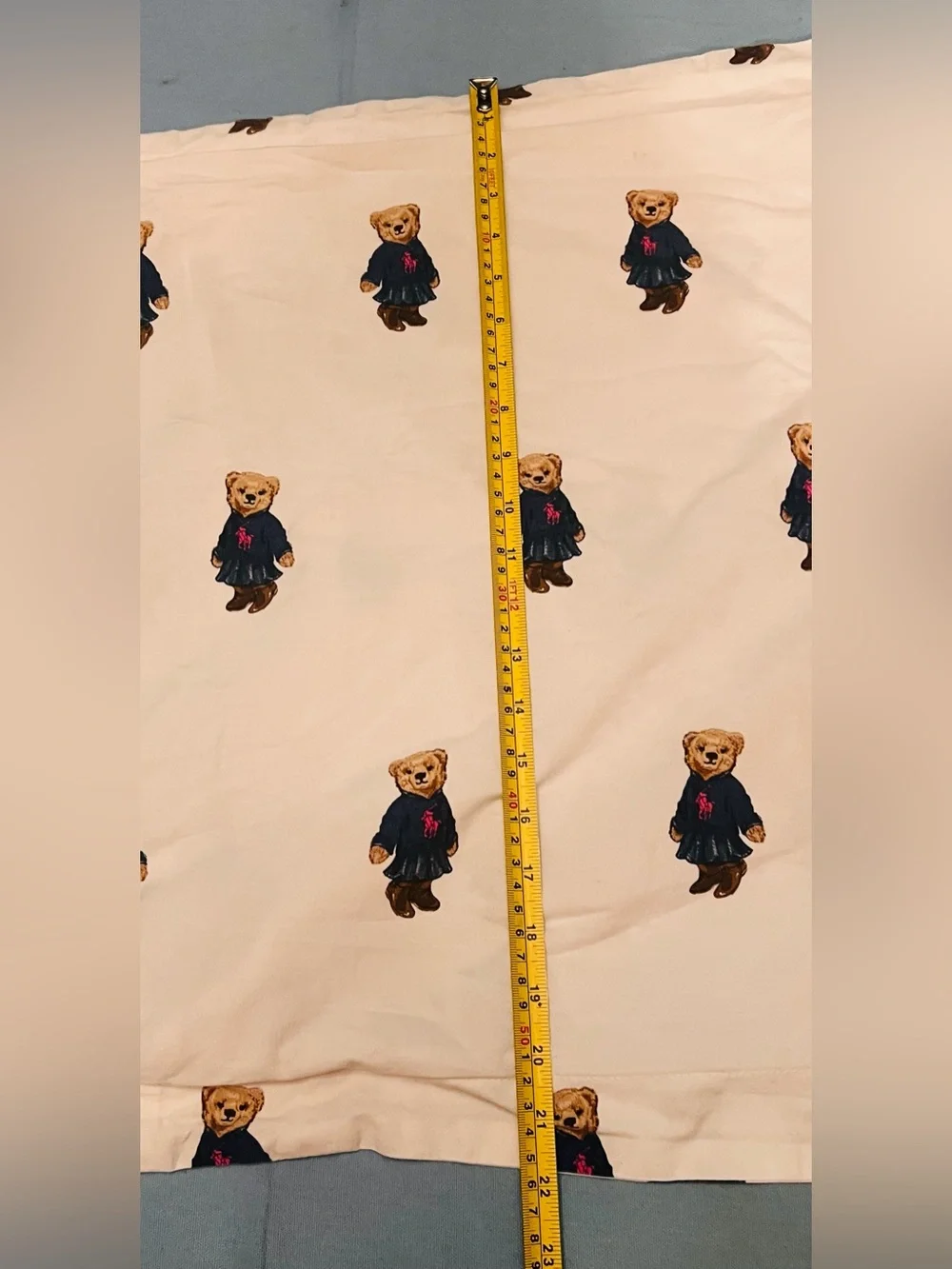 Polo Ralph Lauren Polo Girl Bear Standard Pillowcase Sham 22X25 USA Vtg Rare